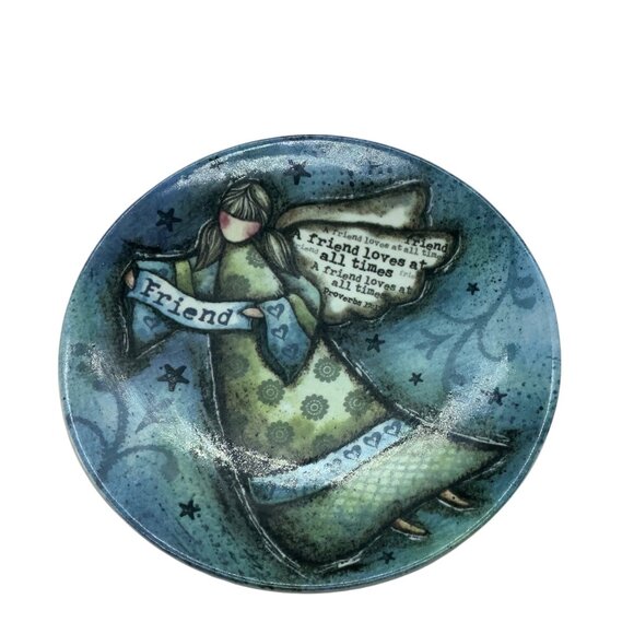 Friend Blessings with Wings Friendship-Themed Decorative MiniPlate Carson Home - Picture 1 of 4